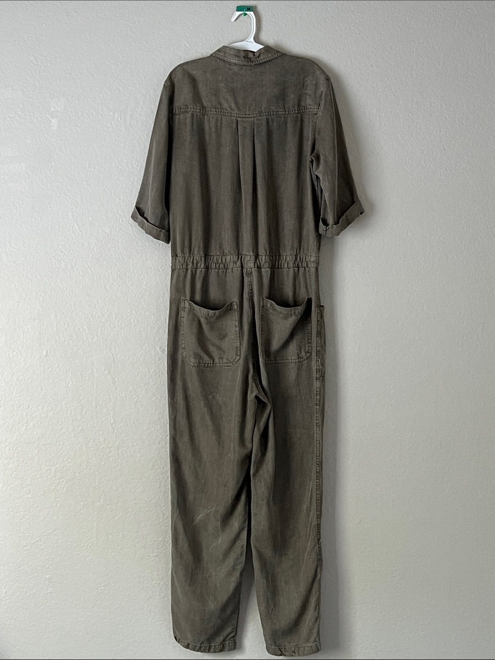 NWOT Sundance Wayside Cargo Utility Jumpsuit Vintage Wash Green Sage Size S - Picture 5 of 12